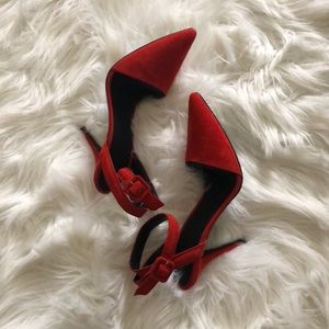 Alexander Wang Red Suede Lovisa pumps